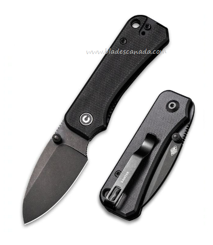 CIVIVI Baby Banter Folding Knife, Nitro-V Black, G10 Black, 19068S-2
