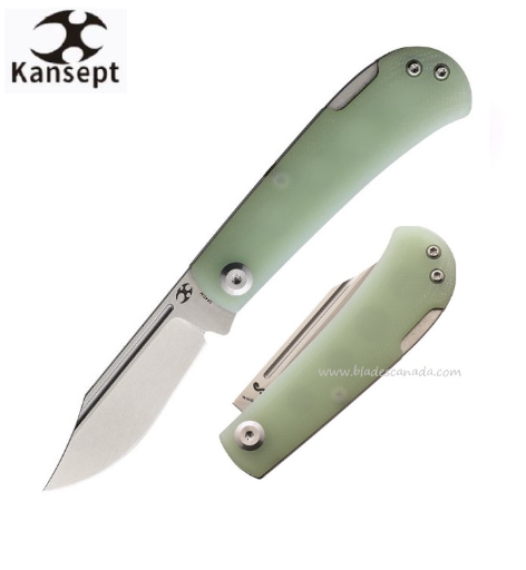 Kansept Wedge Lockback Folding Knife, 154CM, G10 Jade, T2026B6